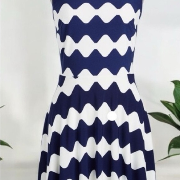 MIA Modcloth Blue and White Striped Dress NWT SZ 2 - Picture 2 of 10